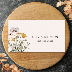 Dried Wildflower Bouquet Floral Business Card