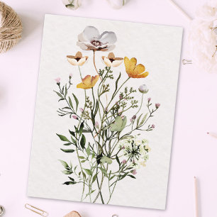 Dried Wildflower Bouquet Postcard