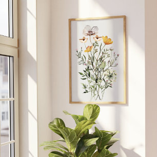 Dried Wildflower Bouquet Poster