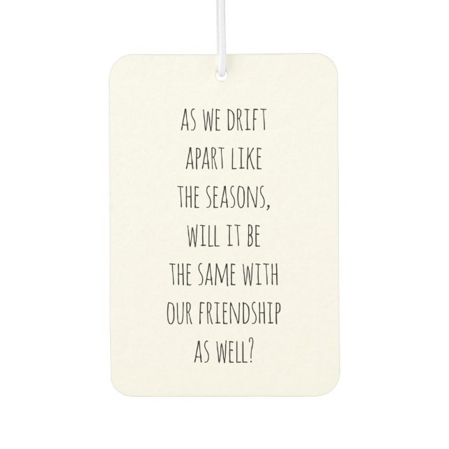 Drift Apart Air Freshener (Front)