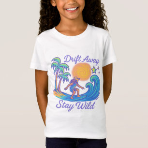 "Drift Away & Stay Wild – Neon Surfer Vibes" T-Shirt