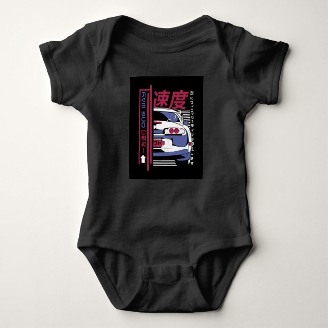 Drift Car Japan Baby Bodysuit (Front)
