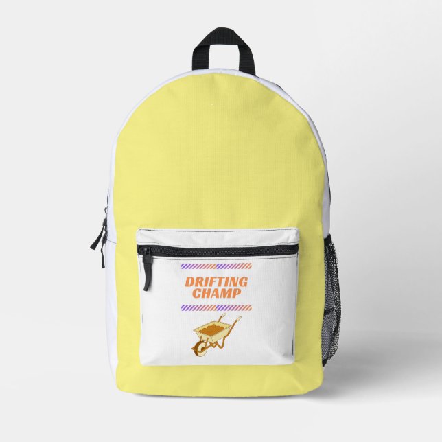 drift champion printed backpack (Front)