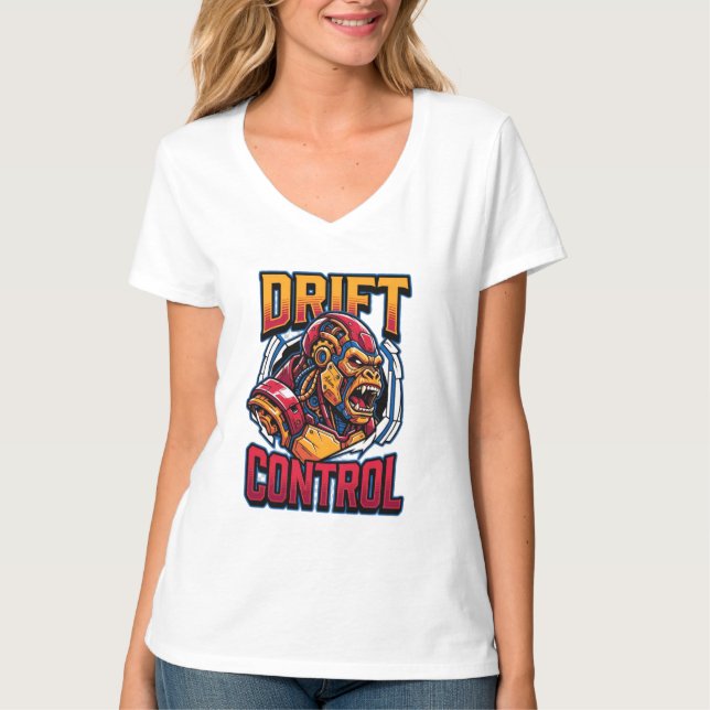 Drift Control Cybernetic Gorilla Graphic T-Shirt (Front)