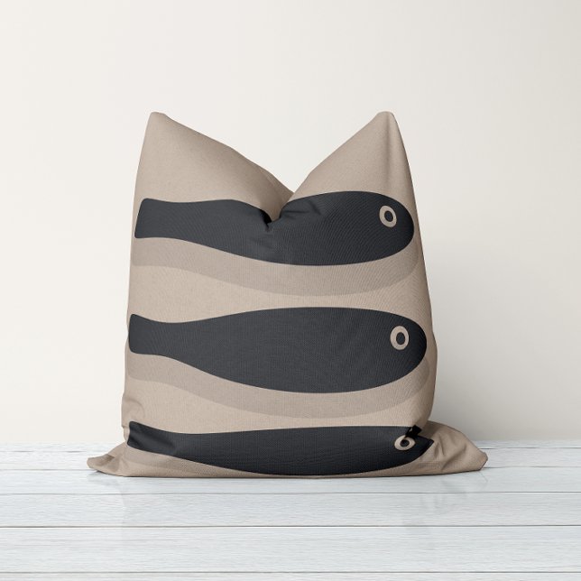 Drift In Silence-Weathered Taupe & Indigo Black Cushion (Creator Uploaded)