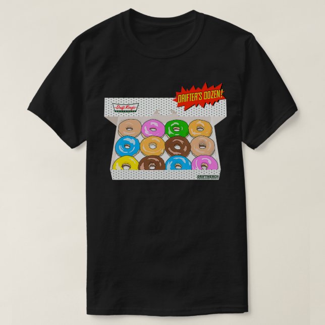 Drift King's Doughnuts Drifter's Dozen Special Gla T-Shirt (Design Front)