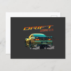DRIFT LEGEND SUPRA MK4 - ANIME STYLE POSTCARD