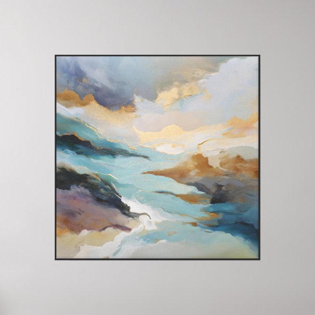 Drift of Gilded Tides Canvas Print (Front)
