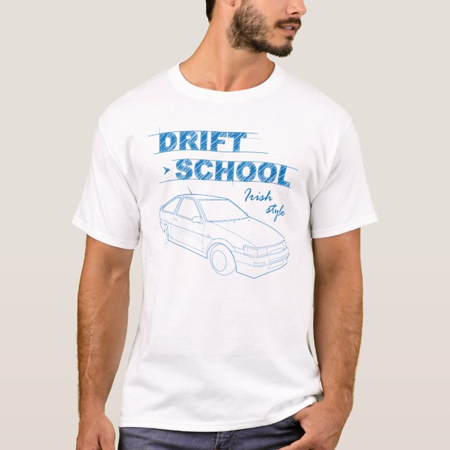 Drift School - AE86 twin cam corolla T-Shirt (Front)
