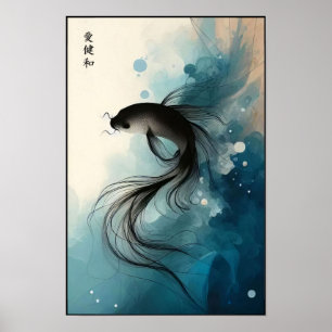 Drifting Beneath Silent Waters Wall Poster