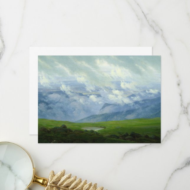 Drifting Clouds by Caspar David Friedrich Thank You Card (Front/Back In Situ)