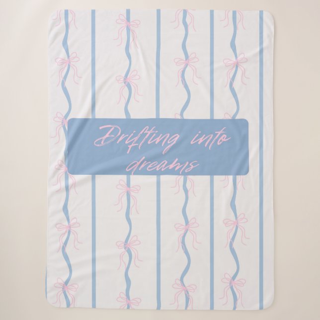 Drifting Into Dreams Blue Blanket (Front)