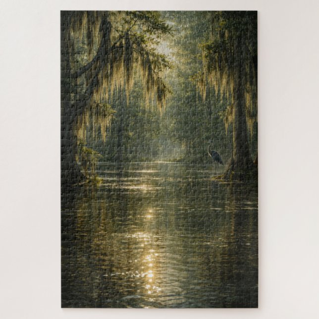 Drifting Morning | Cypress Marsh | Puzzle (Vertical)
