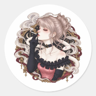 Drifting Smoke Classic Round Sticker