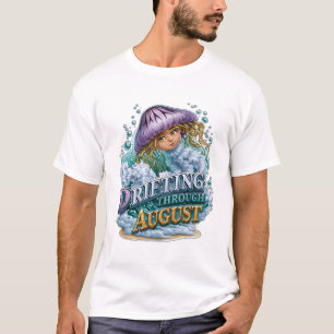 Drifting Through August Ocean Jellyfish Girl T-Shirt
