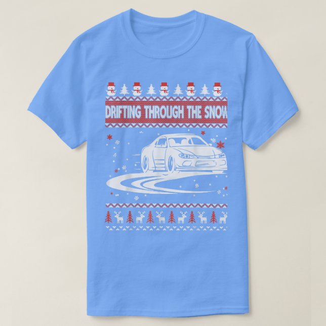 Drifting Through The Snow Ugly Christmas Sweater C (Design Front)