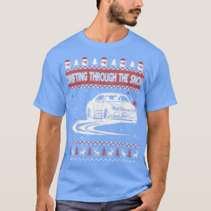 Drifting Through The Snow Ugly Christmas Sweater C