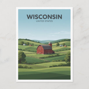 Driftless Area Countryside Viroqua Wisconsin Postcard
