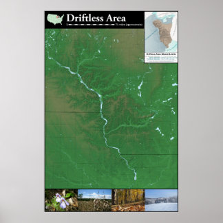 Driftless Area Map Poster (24x36in)