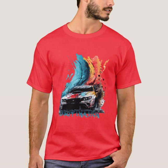 driftnation drifting super car sports car drift fu T-Shirt (Front)