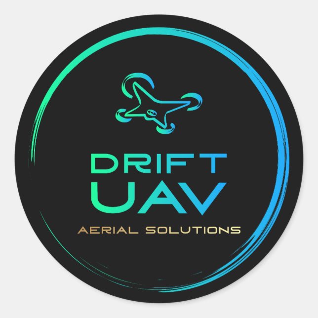 DriftUAV Round Sticker - Style 1 (Front)