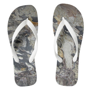 Driftwood Abstract Pattern Pacific Ocean Beach Jandals