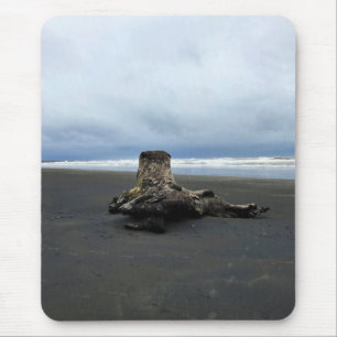 Driftwood at Benson Beach, Cape Disappointment, WA Mouse Pad