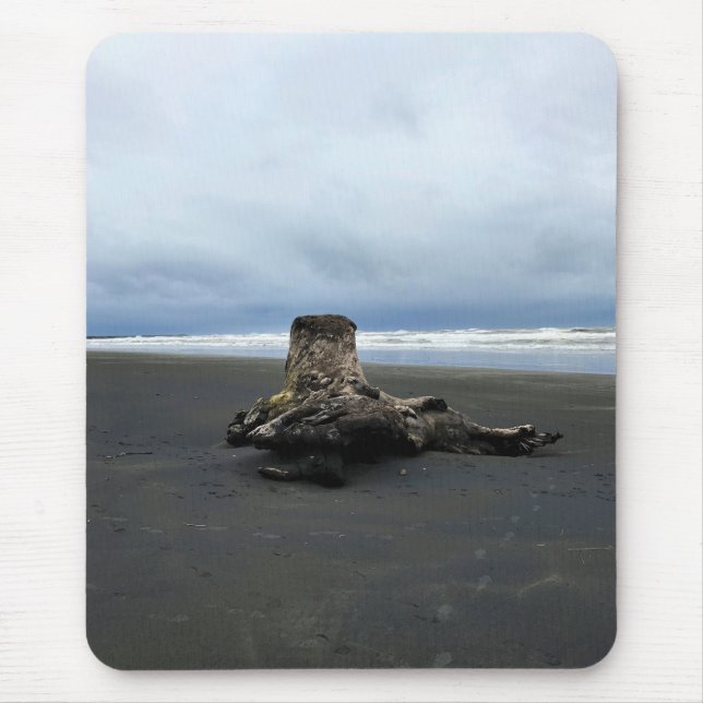 Driftwood at Benson Beach, Cape Disappointment, WA Mouse Pad (Front)
