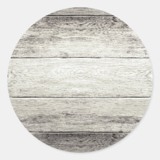Driftwood Background Classic Round Sticker