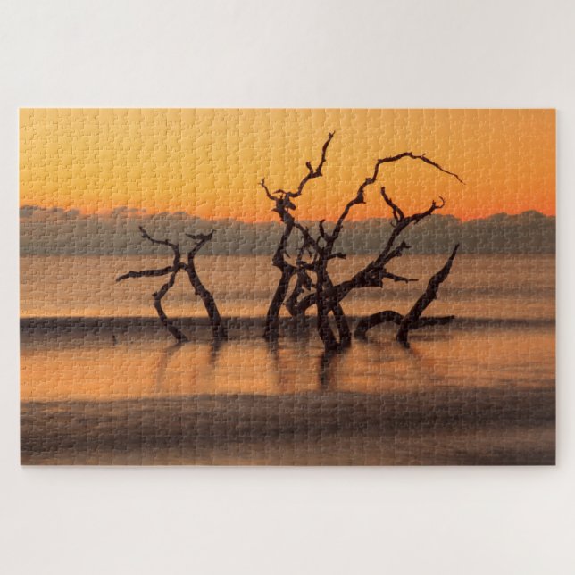Driftwood Beach at Sunrise Jekyll Island Georgia Jigsaw Puzzle (Horizontal)