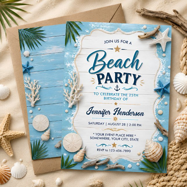 Driftwood Beach Celebration Invitation (Creator Uploaded)