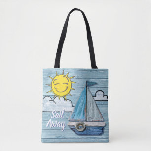 Driftwood Beach design Yacht tote bag. Bag