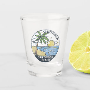 Driftwood Beach Georgia Vintage Shot Glass
