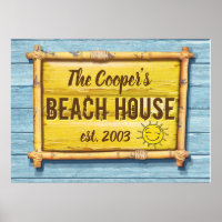 Driftwood Beach House family sign poster 2