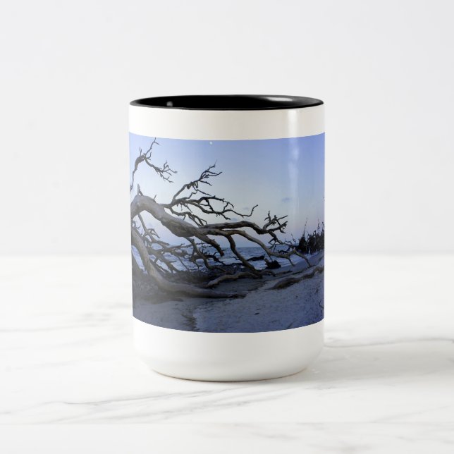 Driftwood Beach Two-Tone Coffee Mug (Center)