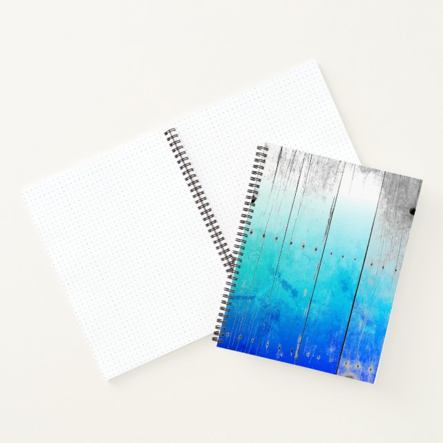 Driftwood Blue Painted Wood Weathered Nautical  Notebook (Inside)