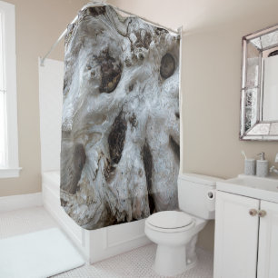 Driftwood Burl Abstract Shower Curtain