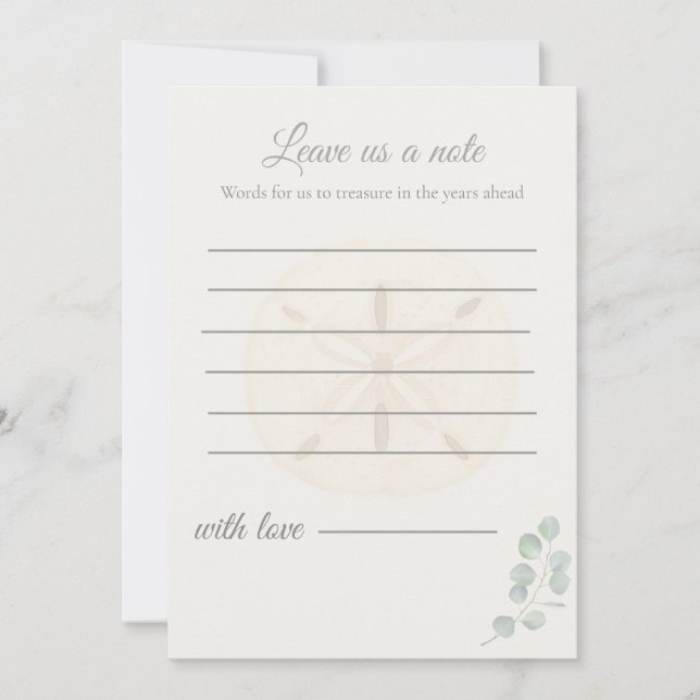 Driftwood Garden Wedding Message Cards | (Front)