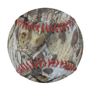 Driftwood Grain Pattern Photo Rustic Woodgrain Baseball