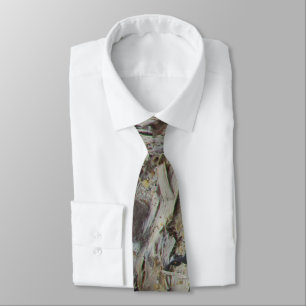 Driftwood Grain Pattern Photo Rustic Woodgrain Tie