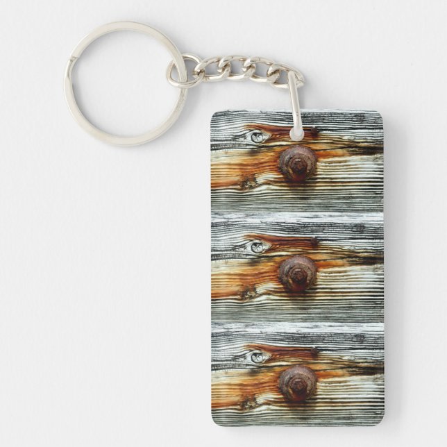 driftwood grey dock board key ring (Front)