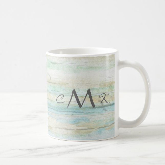 Driftwood Ocean Beach House Coastal Seashore Coffee Mug (Right)