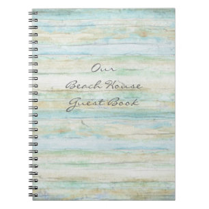 Driftwood Ocean Beach House Coastal Seashore Spiral Notebook