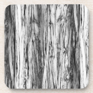 Driftwood pattern - black, white and grey coaster