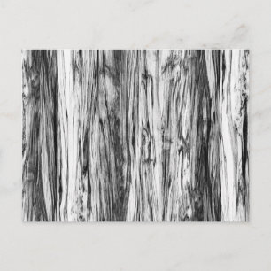 Driftwood pattern - black, white and grey postcard