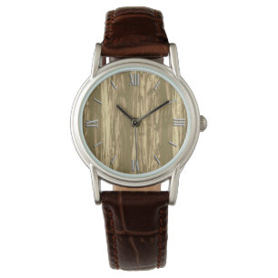 Driftwood pattern - cocoa brown and tan watch