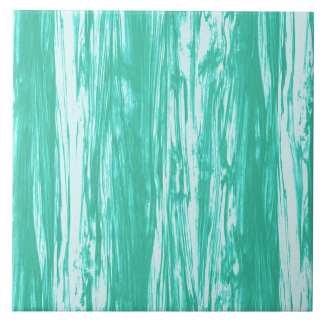 Driftwood pattern - turquoise and white tile (Front)
