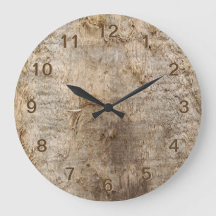 Driftwood Picture. Image of Weathered Wood. Large Clock