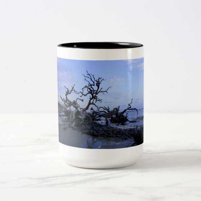 Driftwood Sunset Two-Tone Coffee Mug (Center)