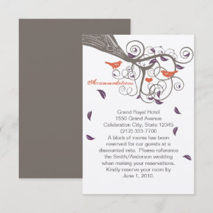 Driftwood Tree Purple Leaf Swirl Accommodations Enclosure Card
